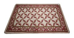 Needlepoint Rug Traditional Handwoven Oriental Carpet Pink Wool