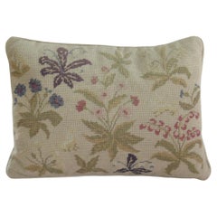 Needlepoint Tapestry Cushion or Pillow in Floral Pattern, circa 1940