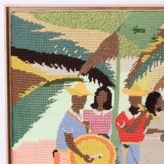 Needlepoint Wall Hanging with a Musical Theme