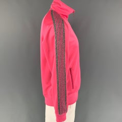 NEEDLES Size L Pink Silver Polyester Zip Up Track Jacket