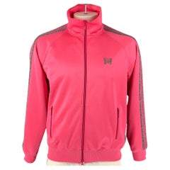 NEEDLES Size L Pink Silver Polyester Zip Up Track Jacket
