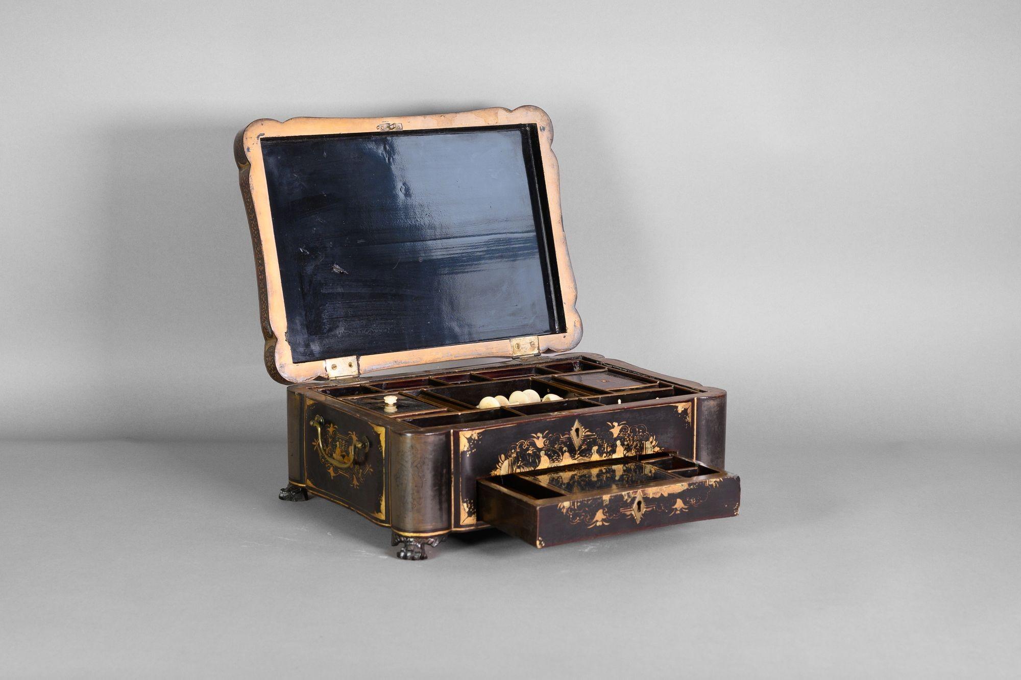 Mid-19th Century Needlework Box For Sale