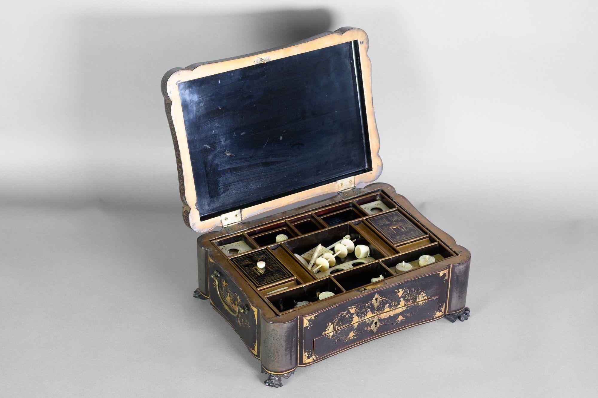 Paper Needlework Box For Sale