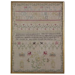 Used Needlework Sampler, 1781, by Mary Cannon