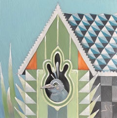 Contemporary Acrylic Painting on Panel, Framed, 16 x 16 inches, Neeka Allsup