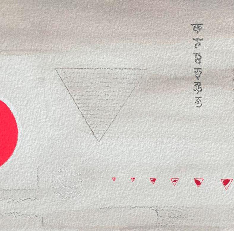Neerja Chandna Peters enjoys navigating harmony through the play of lines with their symmetrical synchrony and rhythmic interplay, manipulating the nuances, their saturation and their values, thus creating a subtle movement of optics with their