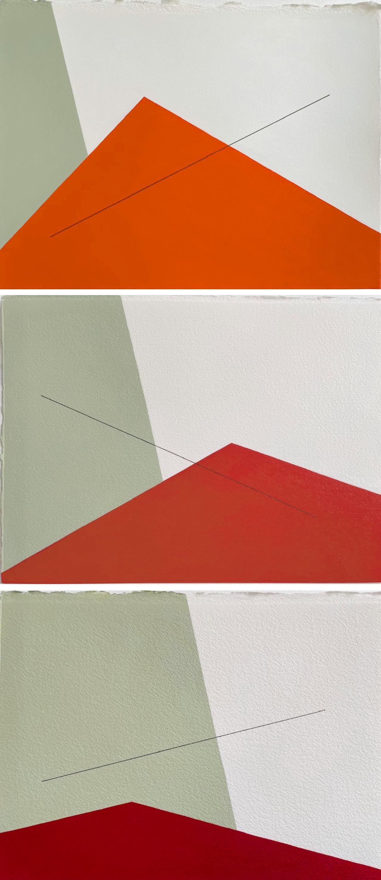 Rhythmus 1, 2 und 3 Triptychon. Aus der Rhythmus-Serie