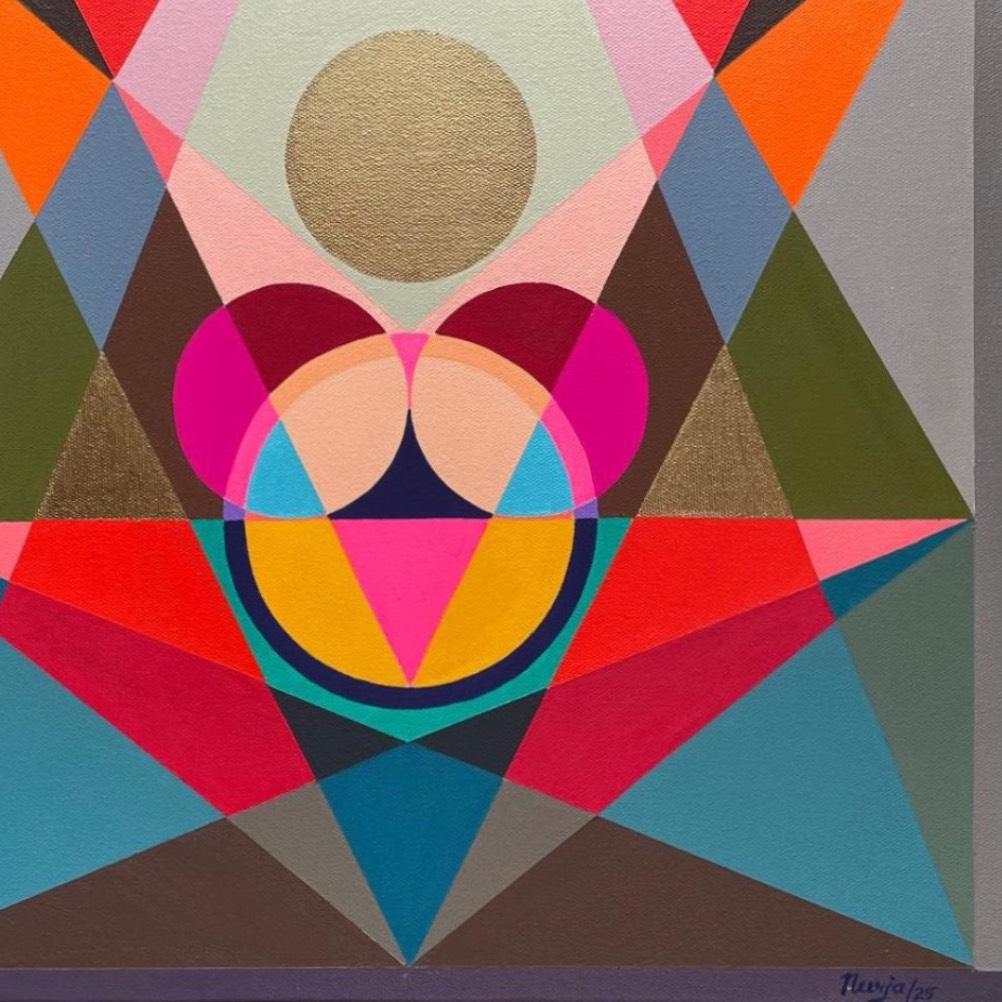 Saadhaka 7. De la serie Saadhaka - Abstract Painting Marrón de Neerja Chandna Peters
