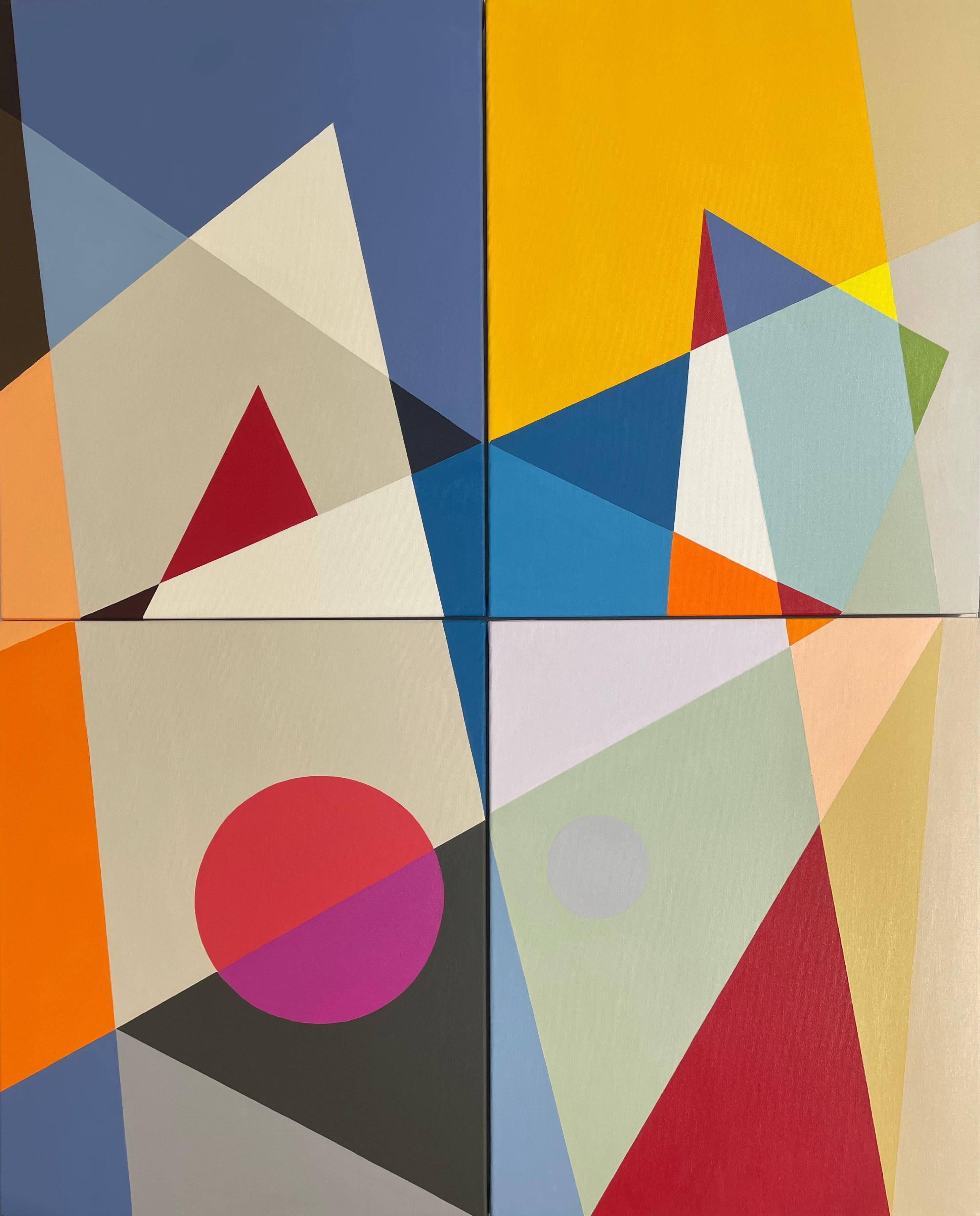 Sinfonía, Cuadríptico. Pintura abstracta