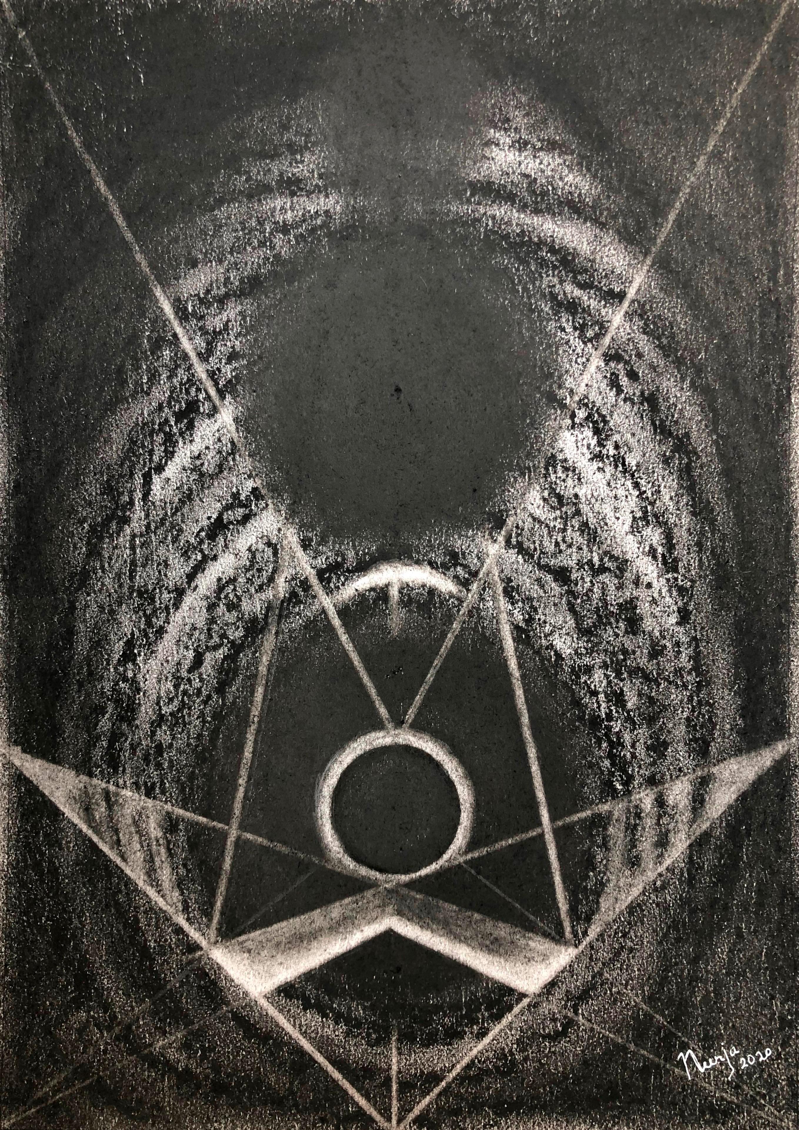 The Cosmic Spirit 11. From The Cosmic Spirit Series - Painting by Neerja Chandna Peters