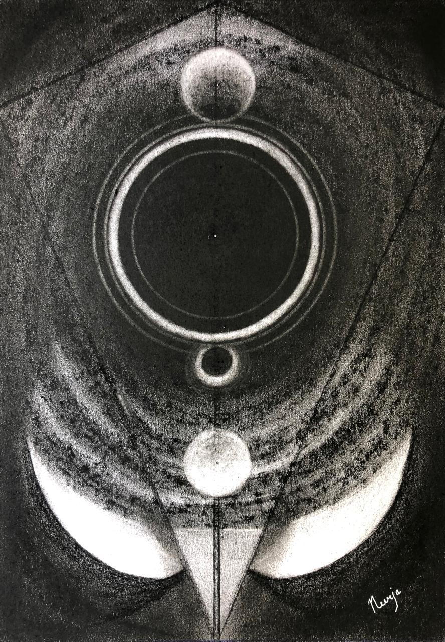 Der kosmische Geist 5. Aus der Serie The Cosmic Spirit – Painting von Neerja Chandna Peters