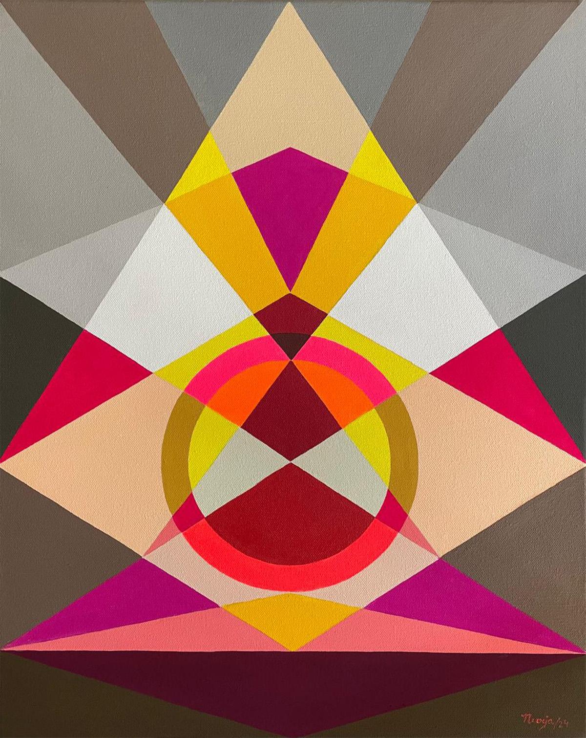 The Self # 17. From The Self Series - Painting by Neerja Chandna Peters