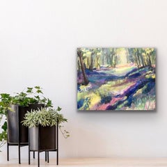 Lila Blau von Neeta Popat Kataria, Abstraktes Gemälde, Landschaft, Original