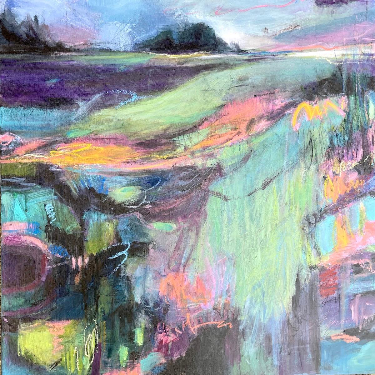 Wilde Wildheit von Neeta Popat Kataria, Landschaftsgemälde, abstrakte Kunst, Originalkunst
