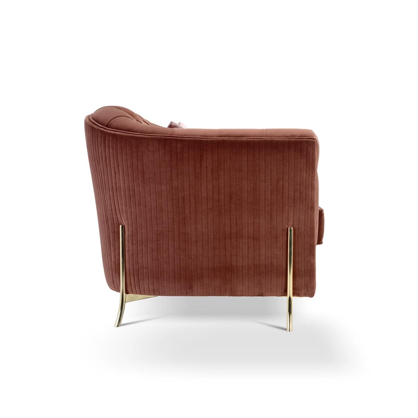 Nefele Burgundy Armchair In New Condition In Milan, IT