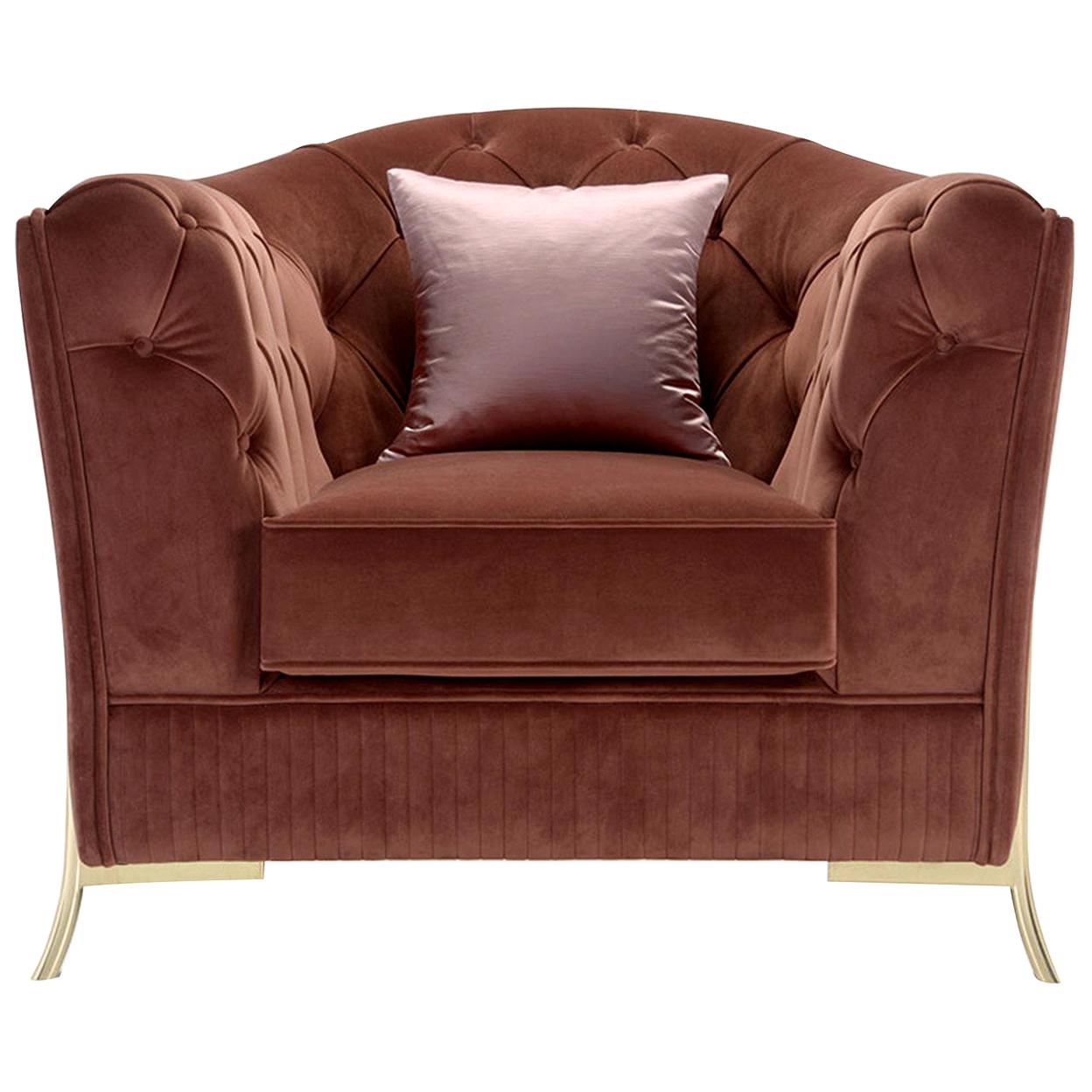 Nefele Burgundy Armchair