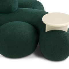 Nefelibata Composition 1 Curved Green Bouclé Sofa