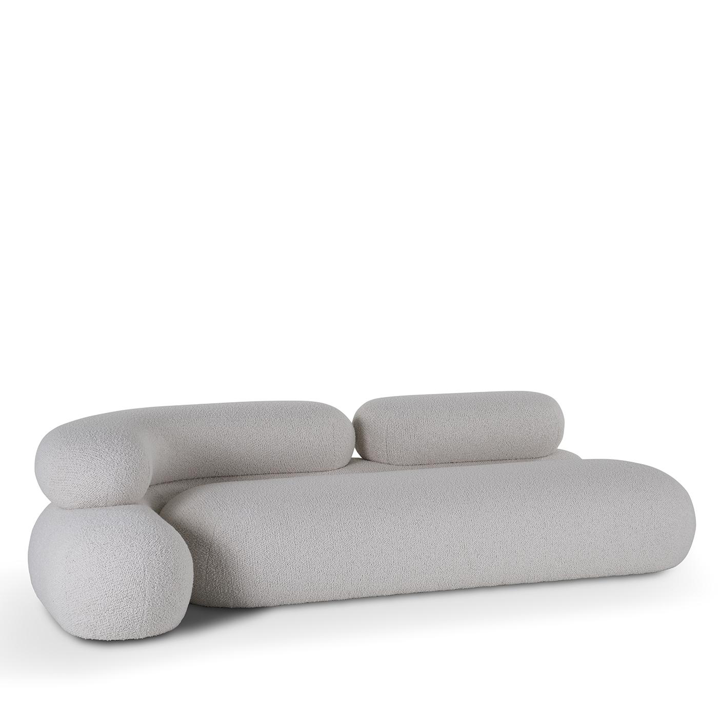 Nefelibata Weißes Bi-Elastic Jacquard-Sofa von Adrenalina (Italienisch) im Angebot