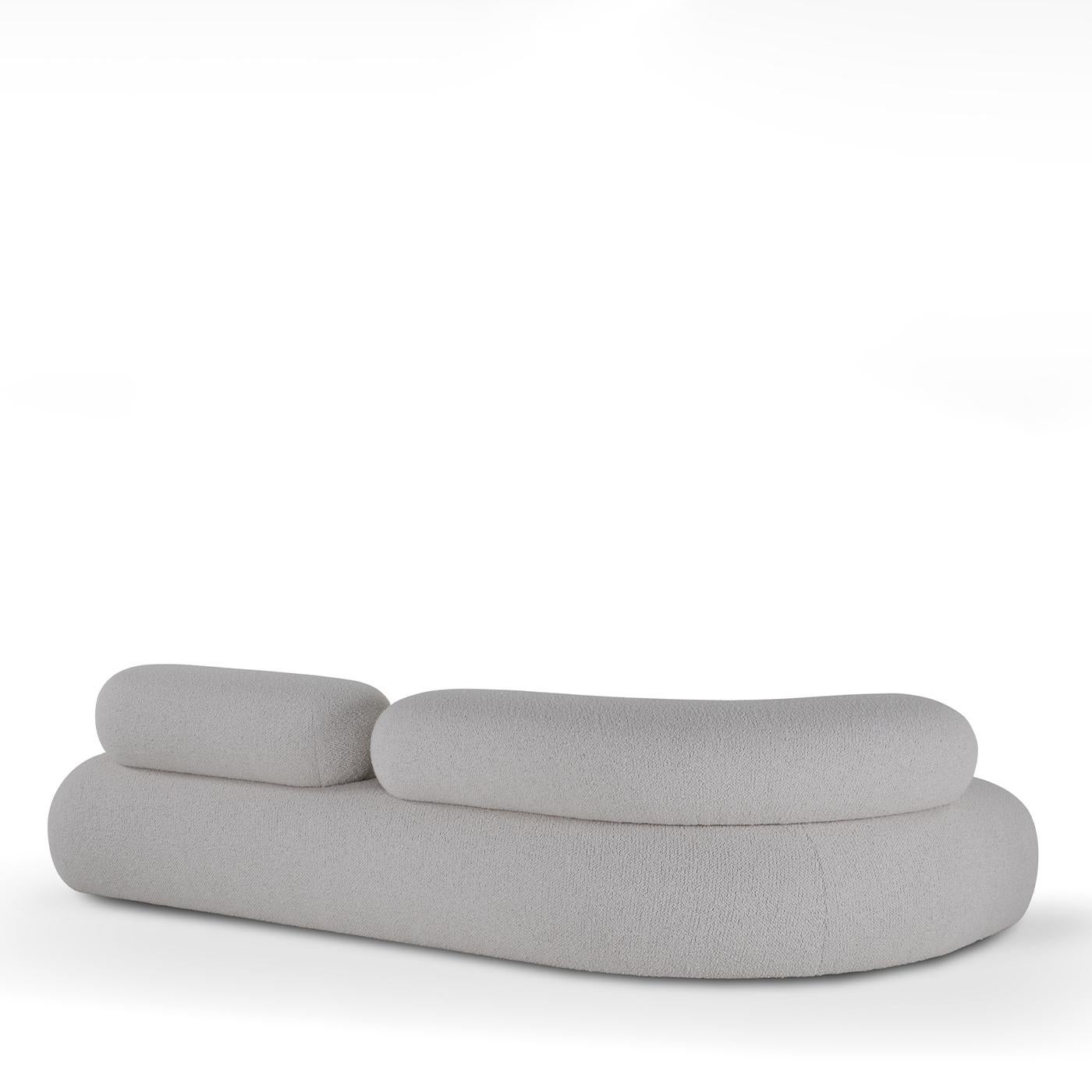 Nefelibata Weißes Bi-Elastic Jacquard-Sofa von Adrenalina (21. Jahrhundert und zeitgenössisch) im Angebot