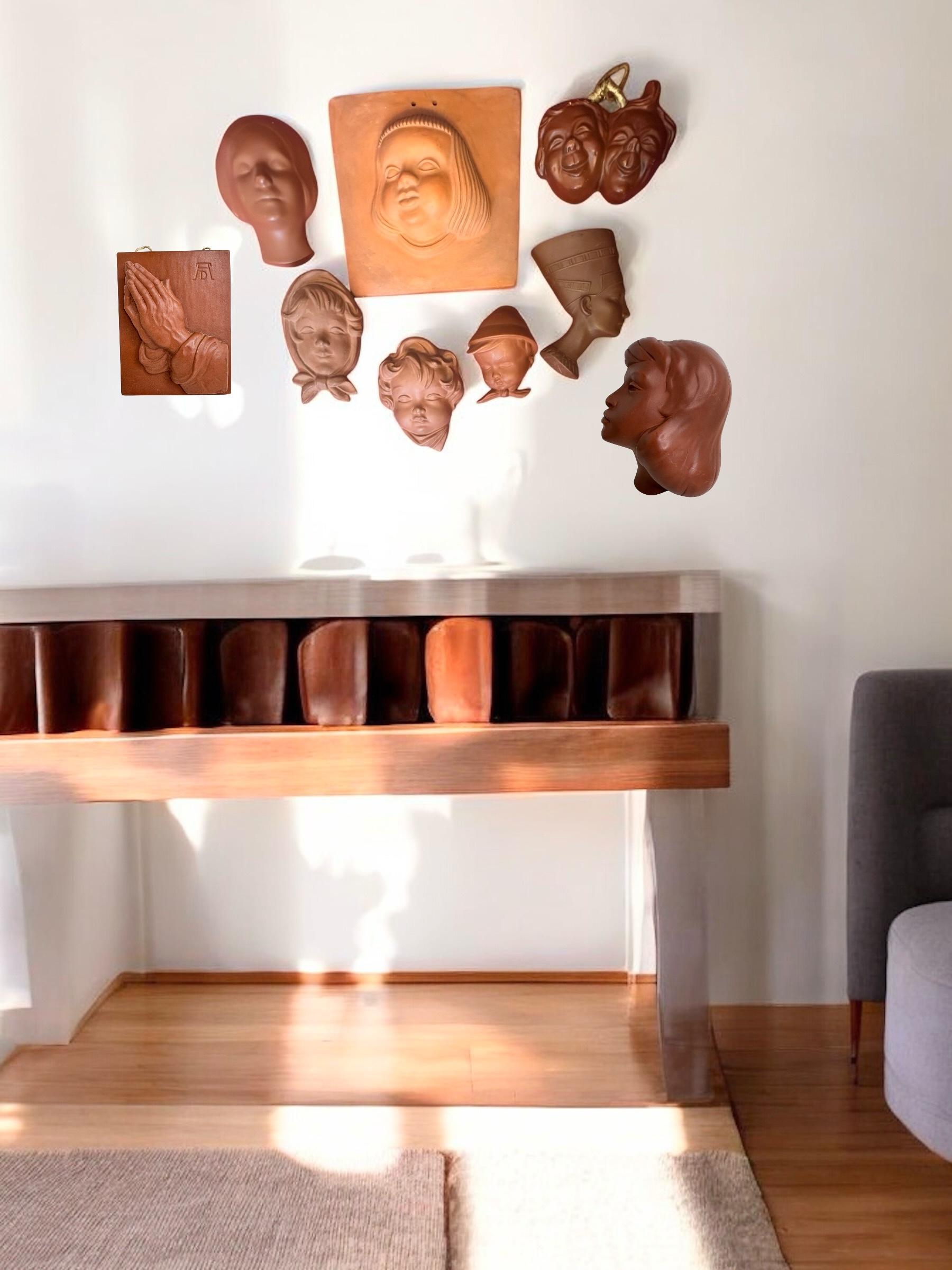 Nefertiti Cabeza Busto Máscara de Pared Decoración Vintage, Goebel Alemania Años 50 en venta 1