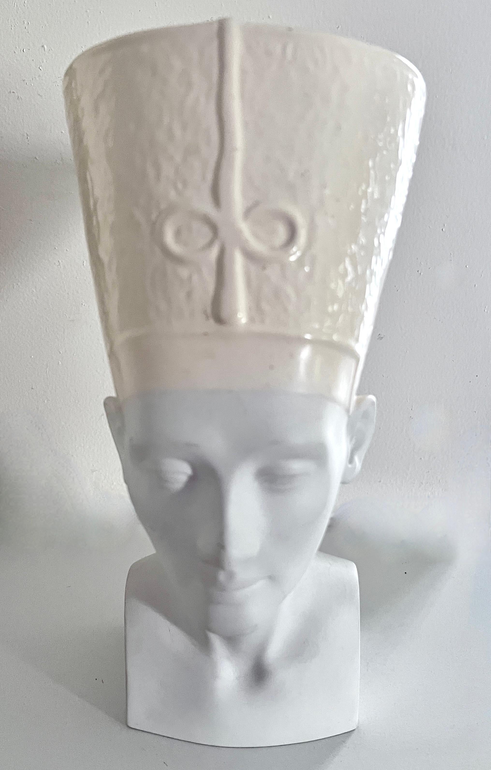 Modern Nefertiti Porcelain Bust by Rosenthal Germany  For Sale