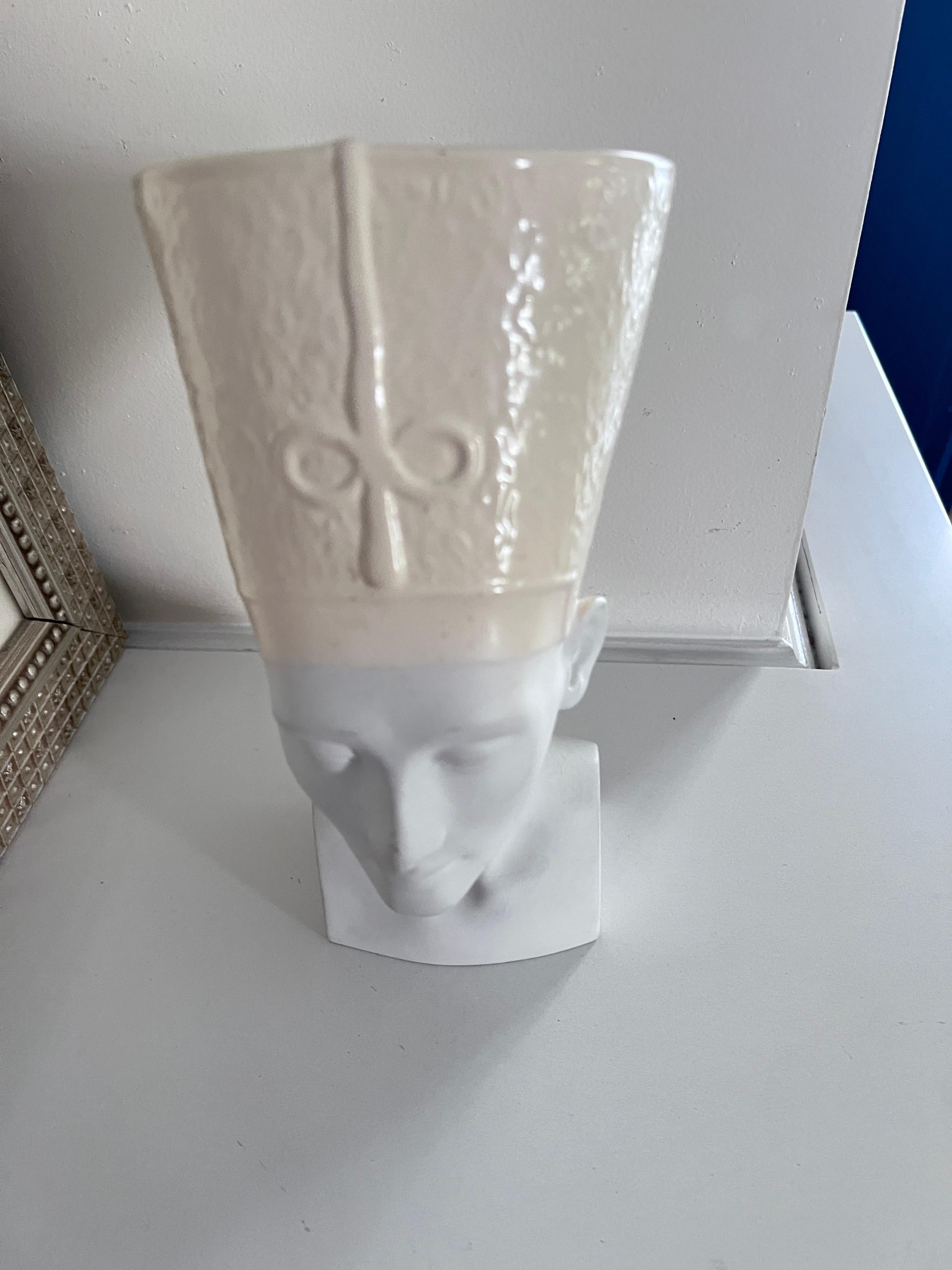 Hand-Crafted Nefertiti Porcelain Bust by Rosenthal Germany  For Sale