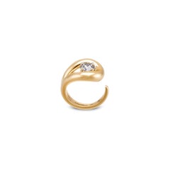 Nefertiti Ring in 18k Yellow Gold with Diamond by MARIANNE CANARELLI