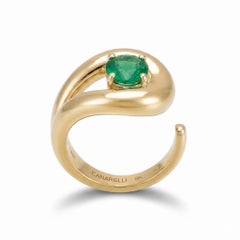 Nefertiti Ring in 18k Yellow Gold with Emerald by MARIANNE CANARELLI