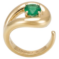 Nefertiti Ring in 18k Yellow Gold with Emerald by MARIANNE CANARELLI