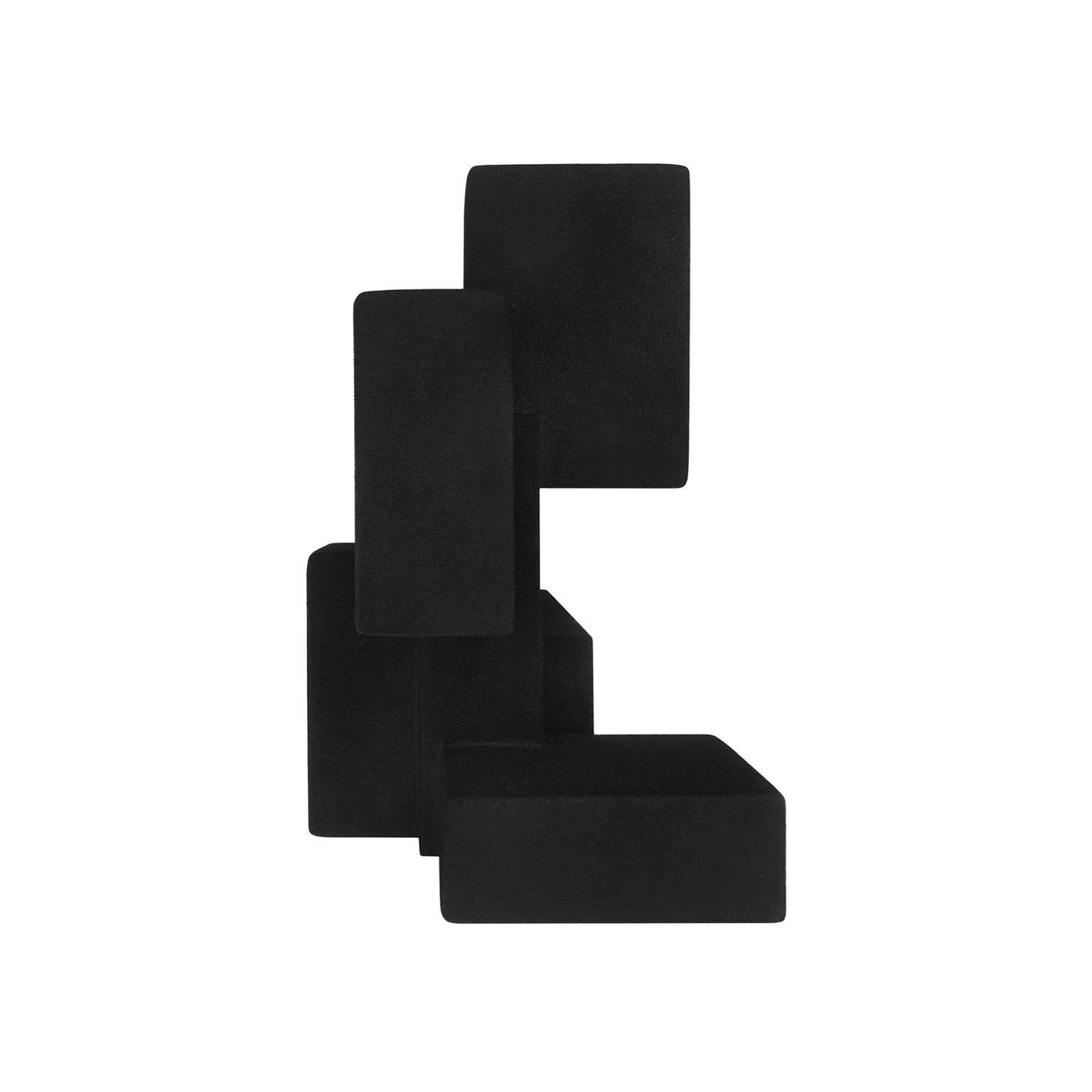 Abstract Sculpture in Matte Black Rubber Finish Dan Schneiger In Excellent Condition For Sale In Chicago, IL