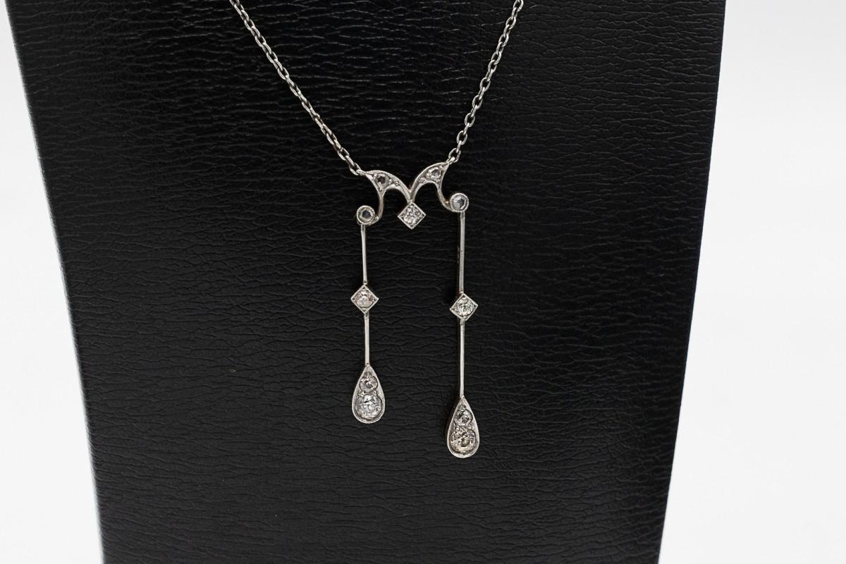 Art nouveau Collier Negligee avec diamants, vers les années 1900. en vente