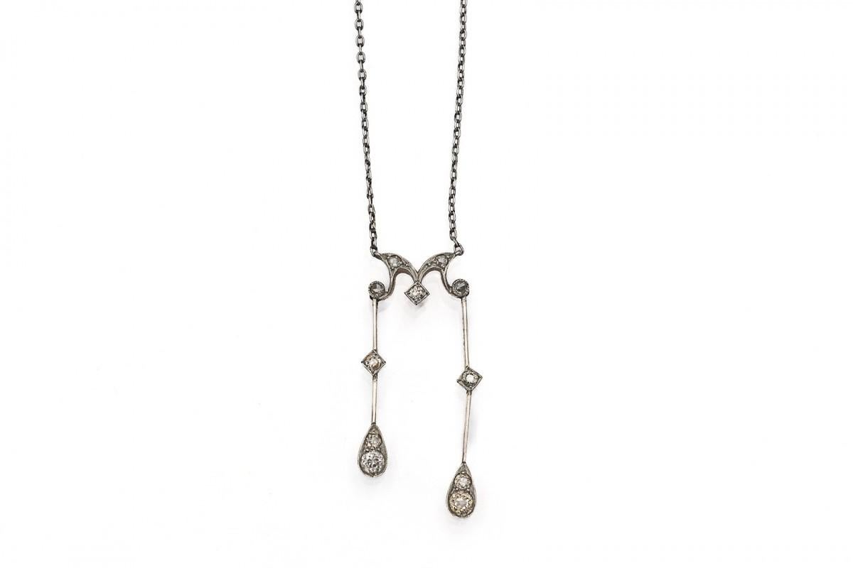 Collier Negligee avec diamants, vers les années 1900. en vente 2
