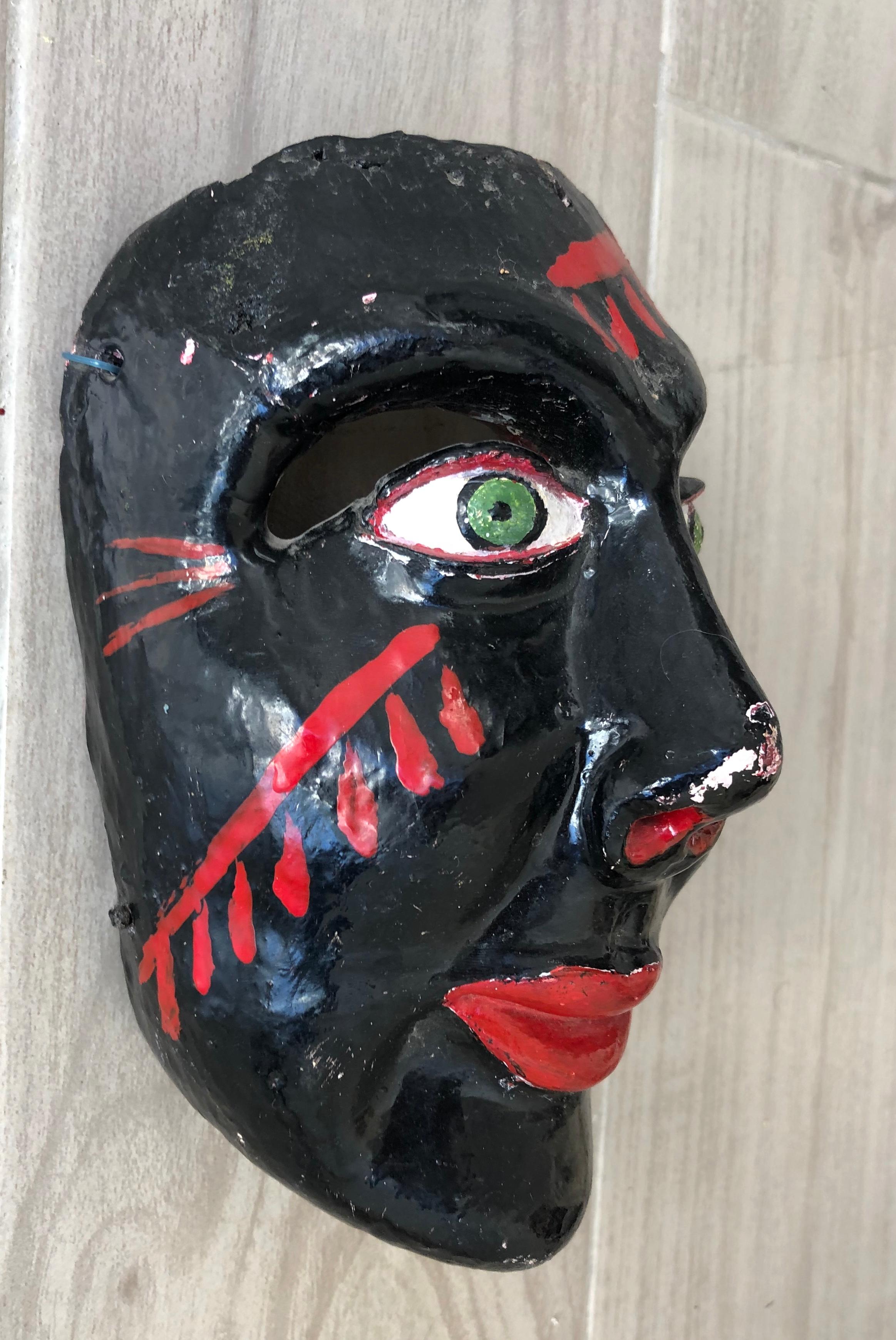 Folk Art Negro Costeño Carnaval Mask, Costa Chica, Guerrero Mexico