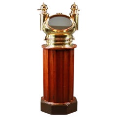 Negus Brass Ship's Binnacle on Mahogany Stand