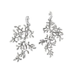 Neha Dani White Diamonds on Titanium Eevi Earrings