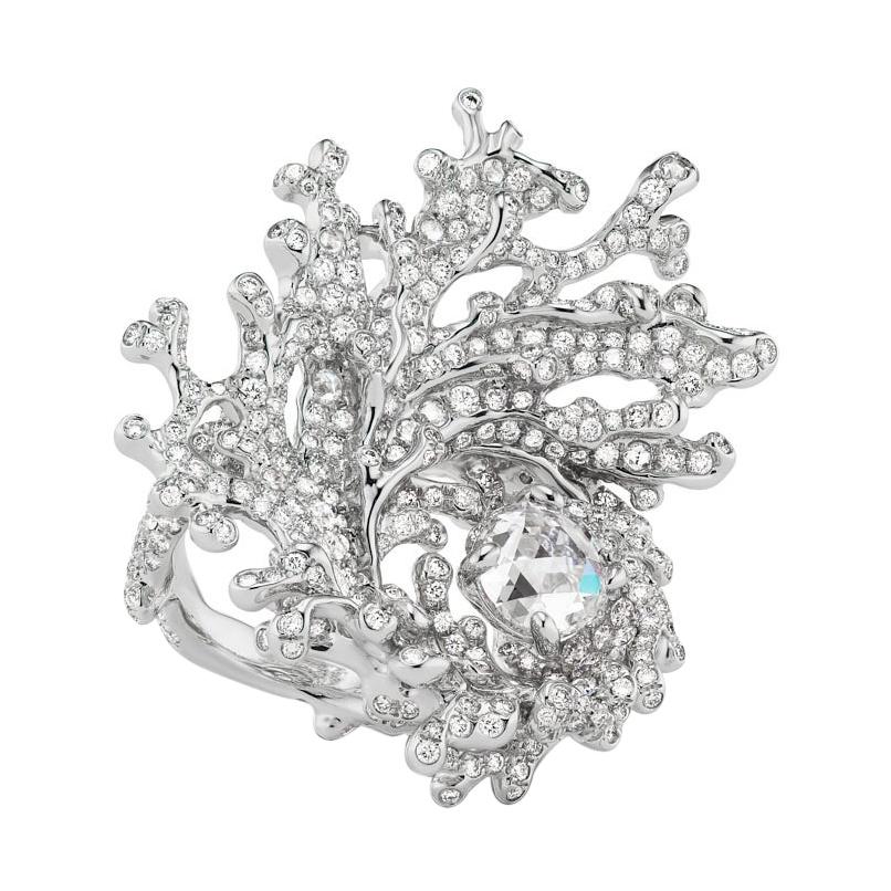 Neha Dani White Diamonds Set in White Gold Nerida Ring