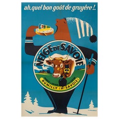 NEIGE DE SAVOIE Original Vintage Exhibition Poster, Circa 1960
