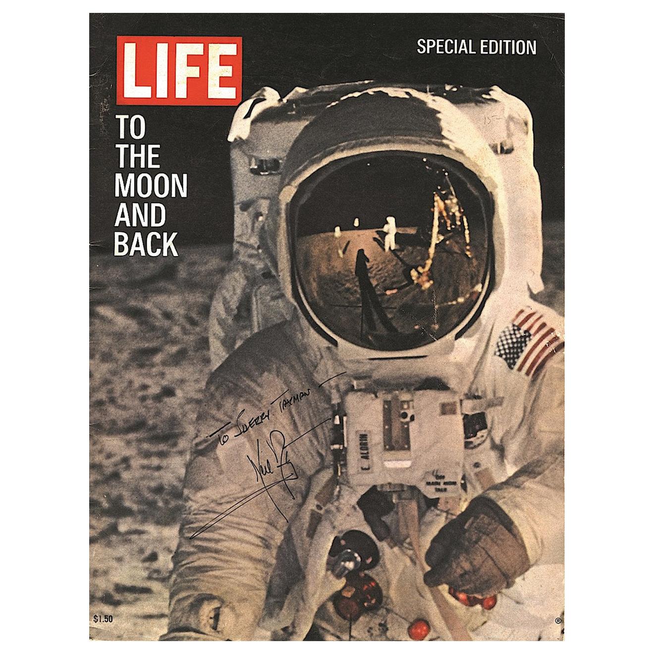 Neil Armstrong Signed Copy of Life Magazine, 1960s / 1970s
