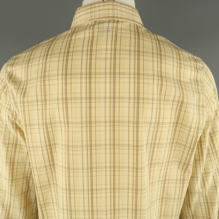 NEIL BARRETT 40 Size M Khaki Painted Cotton Zip Up Jacket For Sale 1