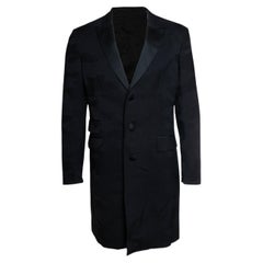 Neil Barrett, black camo fitted slim blazer coat
