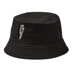 Neil Barrett Black Thunderbolt Bucket Hat