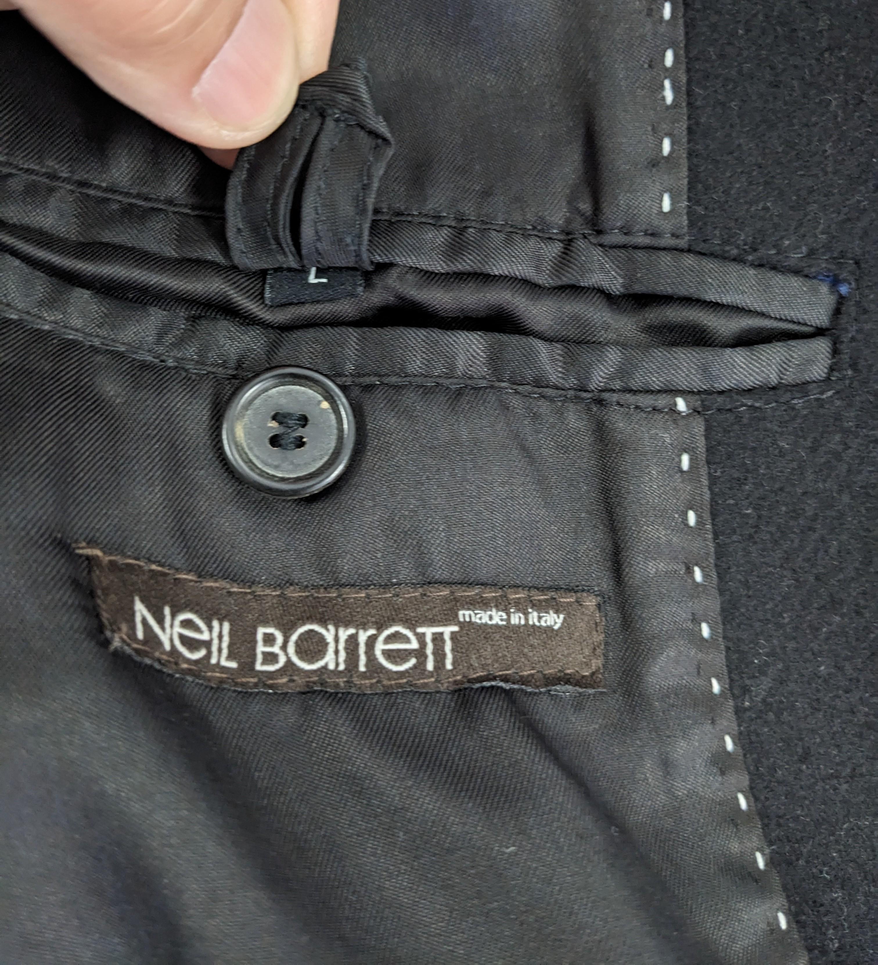 Soprabito in lana con bordo in gesso di Neil Barrett in vendita 8