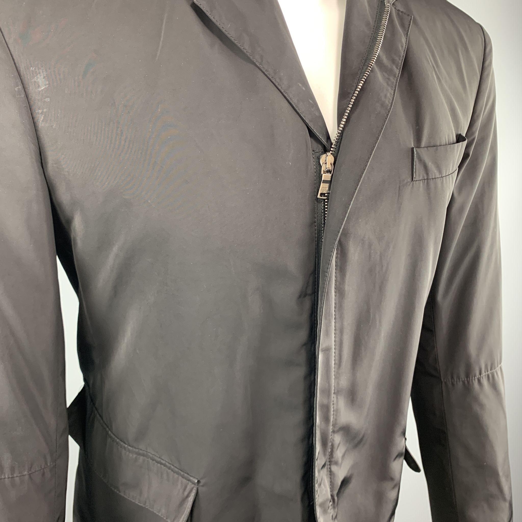 black polyester jacket