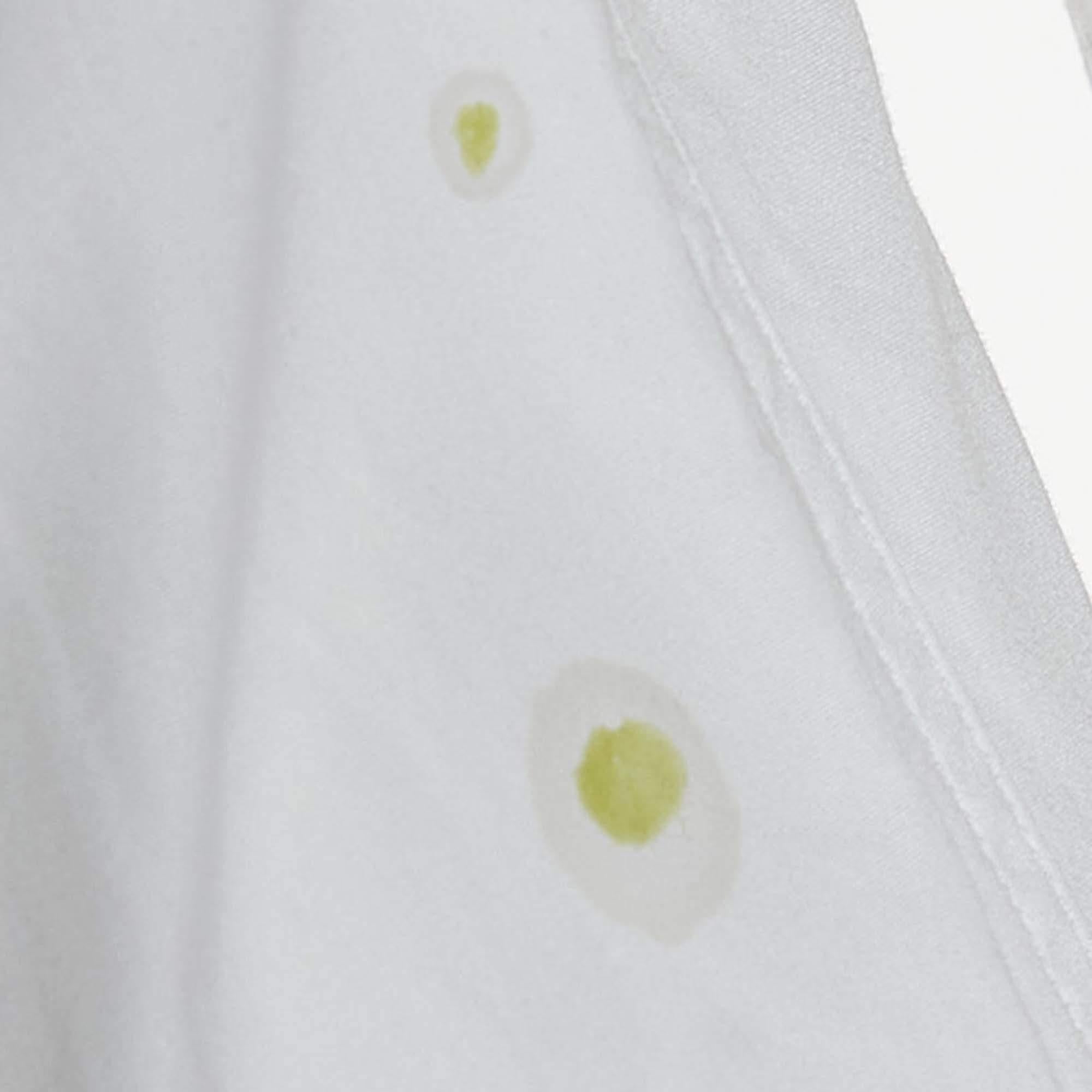 Neil Barrett Grey Printed Poplin Shirt L In Good Condition For Sale In Dubai, Al Qouz 2