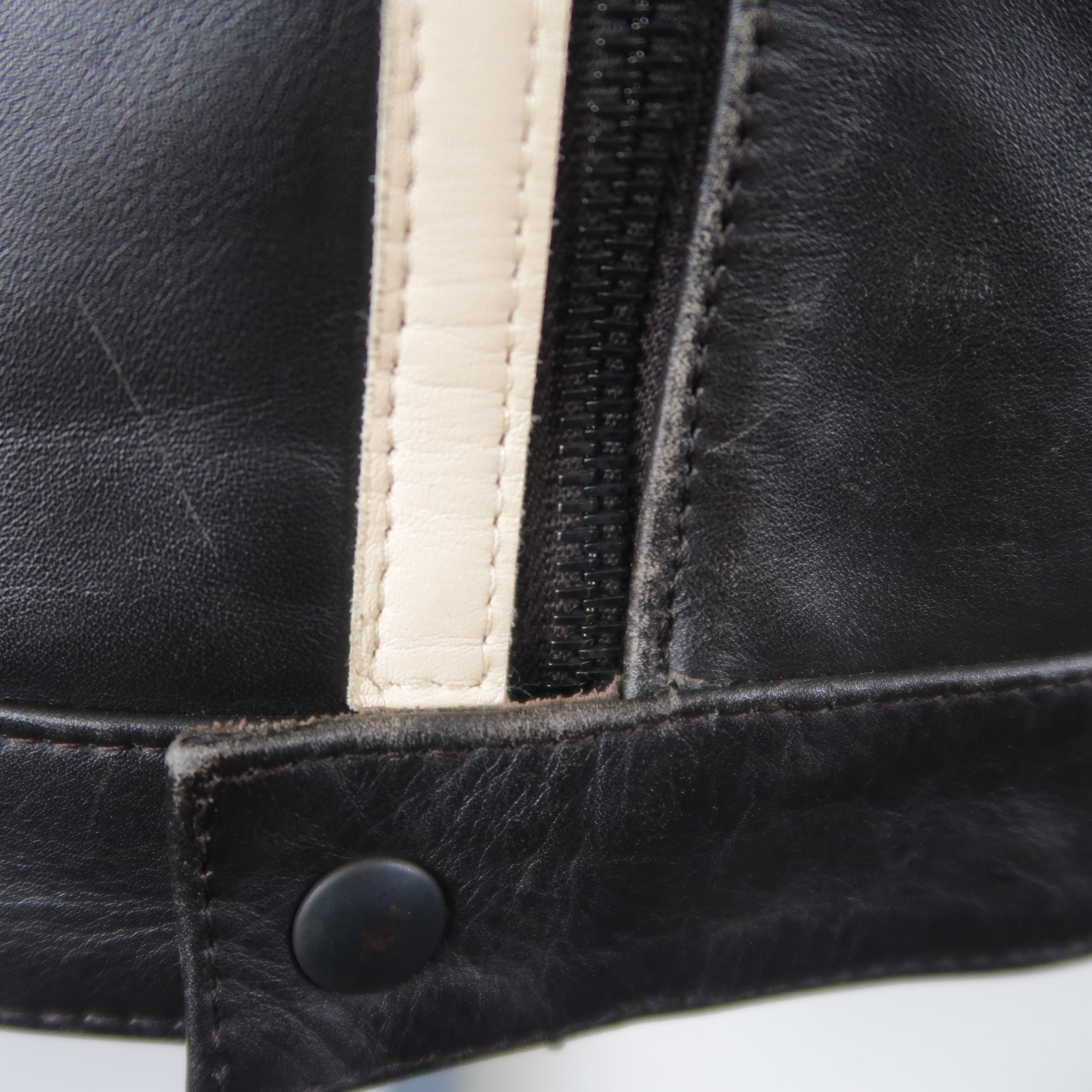 NEIL BARRETT M Brown Leather Jacket For Sale at 1stDibs | neil barrett ...