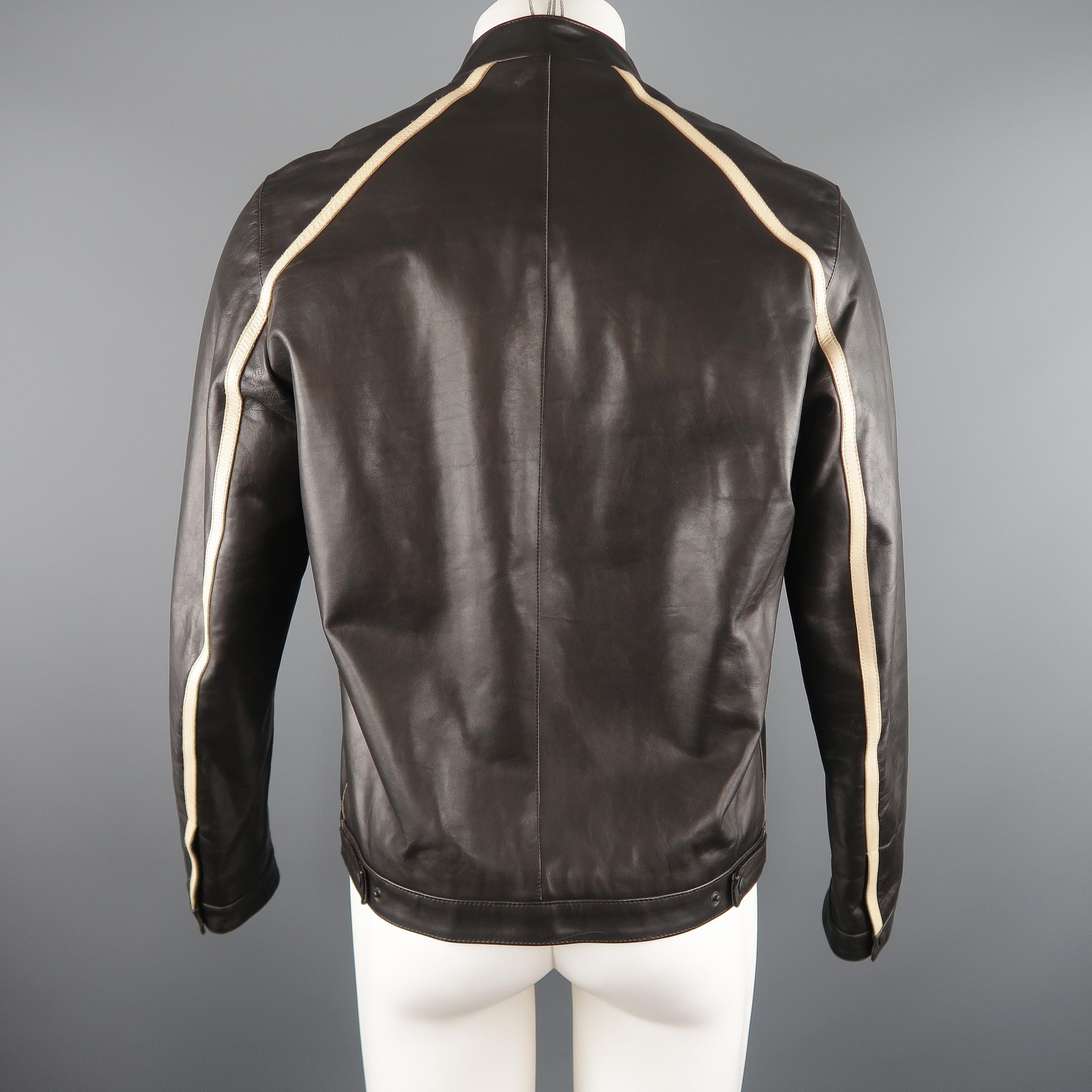 Men's NEIL BARRETT M Brown Leather Jacket