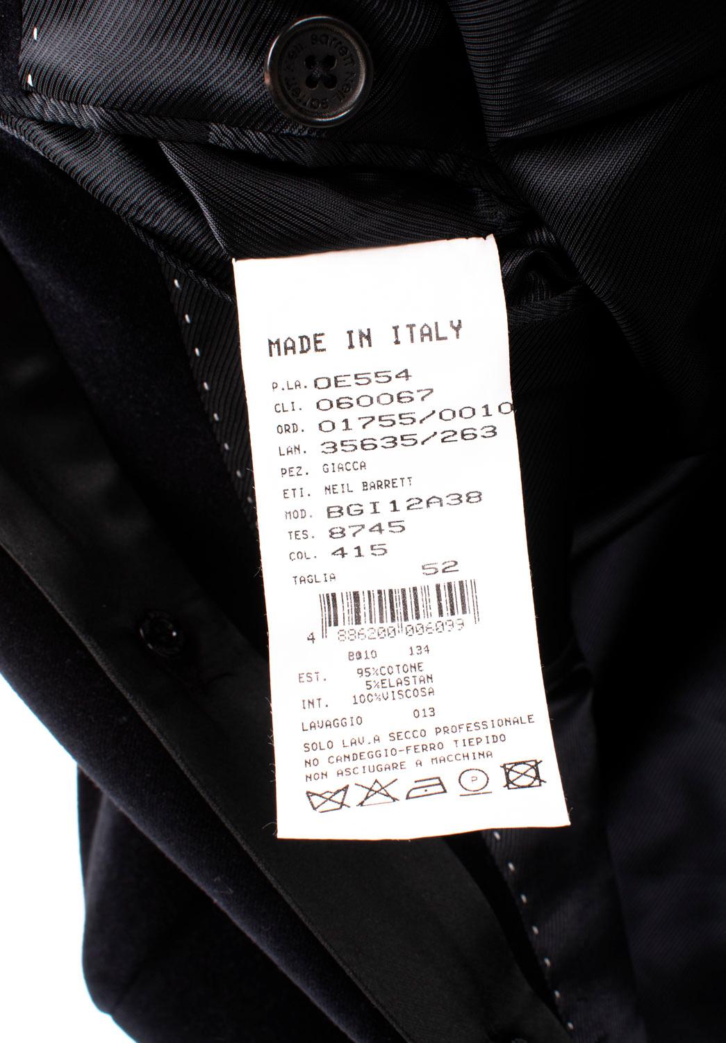Neil Barrett Herren Jacke Casual Velour Blazer Größe IT52/Groß im Angebot 4