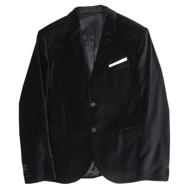 Neil Barrett Herren-Samtblazer, tiefes Marineblau, Größe IT52, L/XL im Angebot