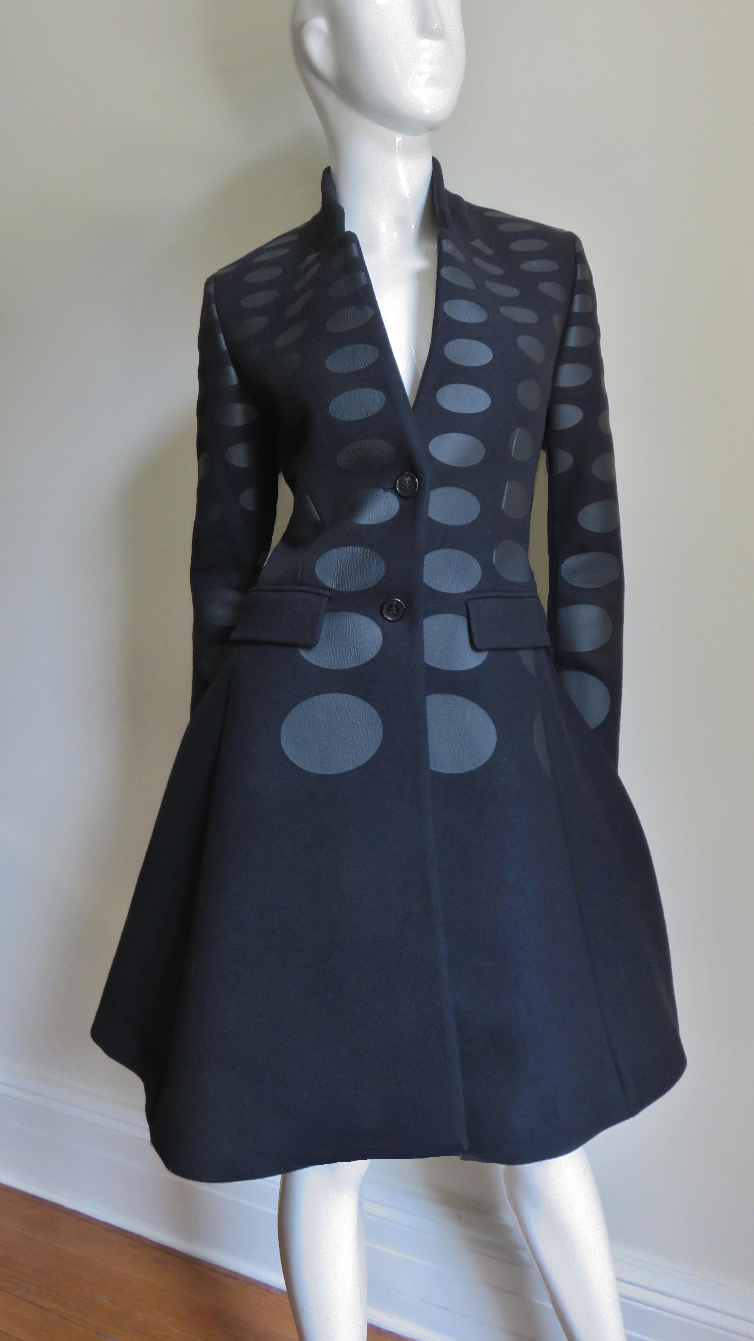 Neil Barrett New Ovals Flare Coat In Good Condition In Water Mill, NY