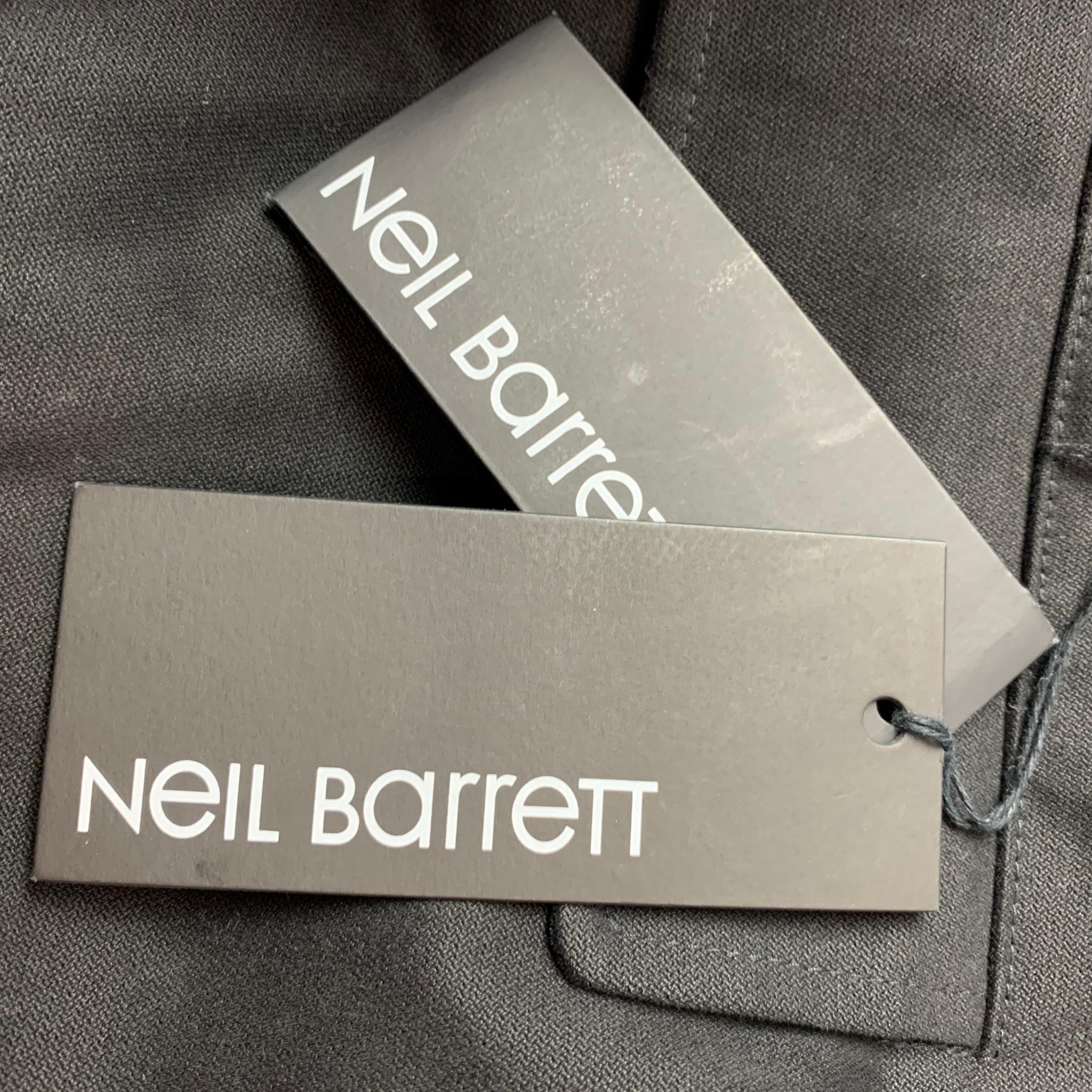 NEIL BARRETT Size 30 Black Cotton Cargo Pockets Casual Pants In New Condition In San Francisco, CA